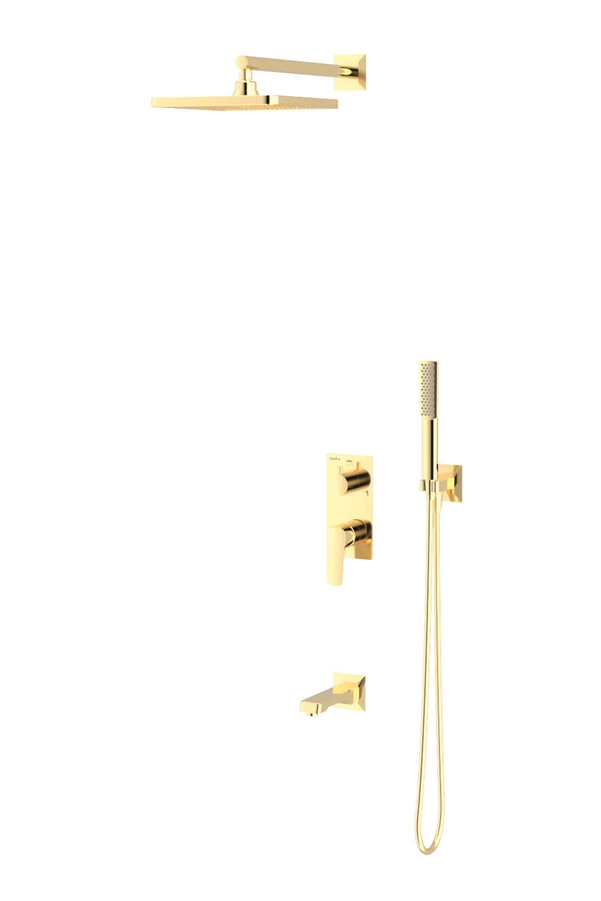 Ciera Pro Üç Yönlü Duş Seti-Altın