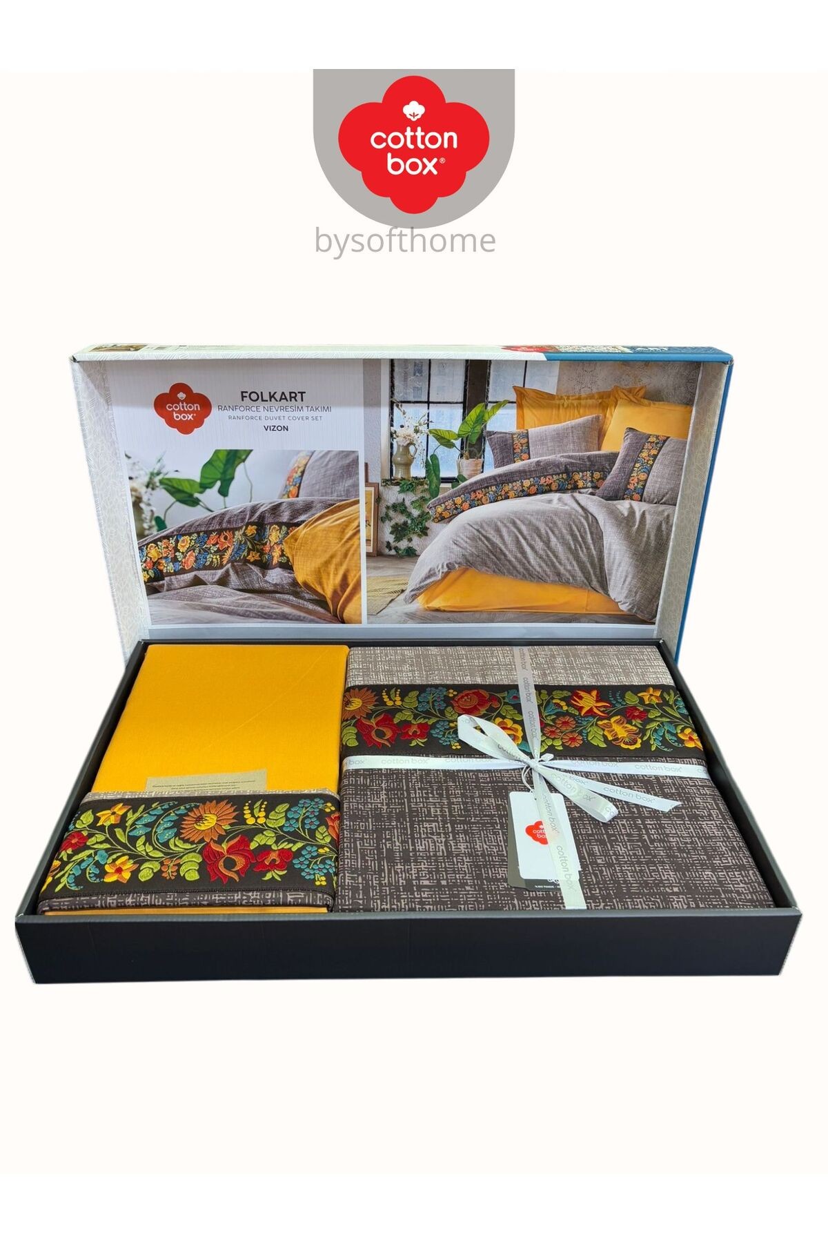 FOLKART VIZON Ranforce Çift Kişilik Nevresim Takımı %100 Pamuk