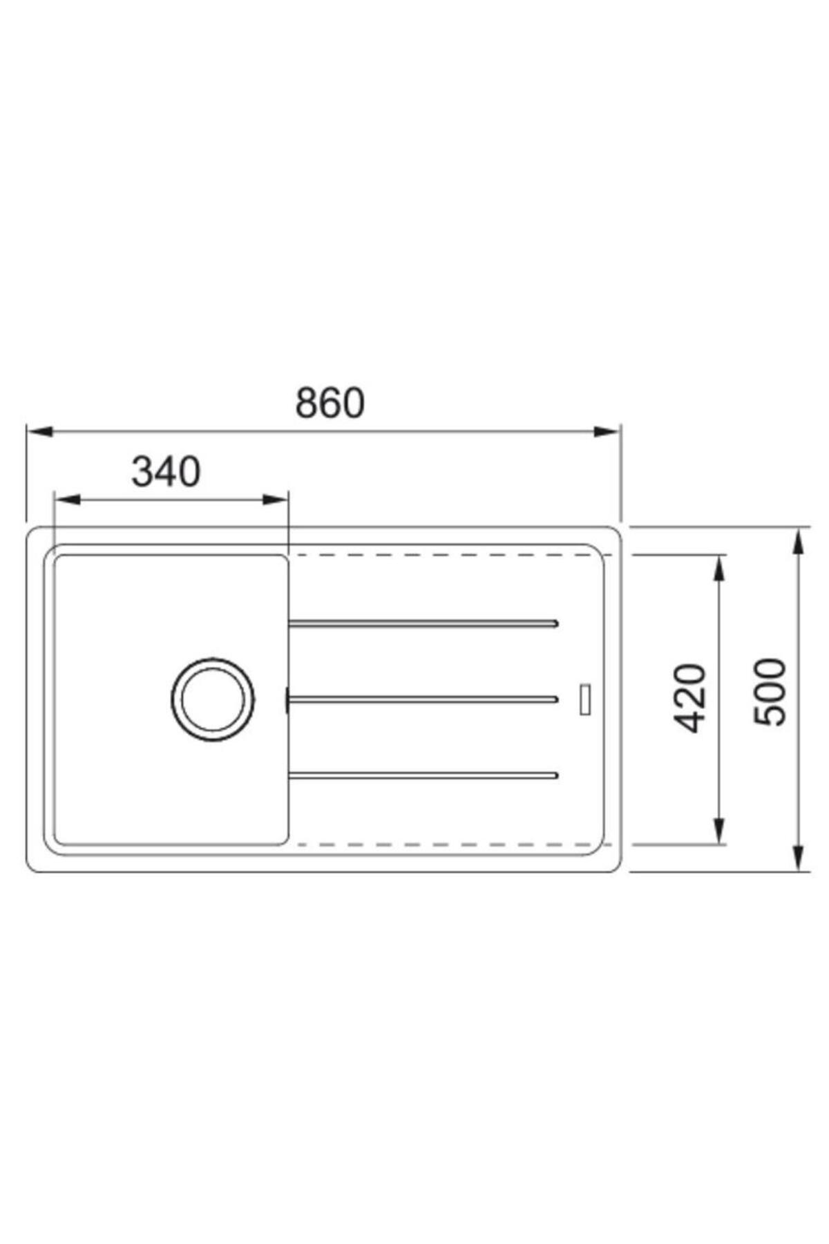 Basis BFG 611 BİANCO Granit Evye Active Plus Doccia 2.0 Batarya Set