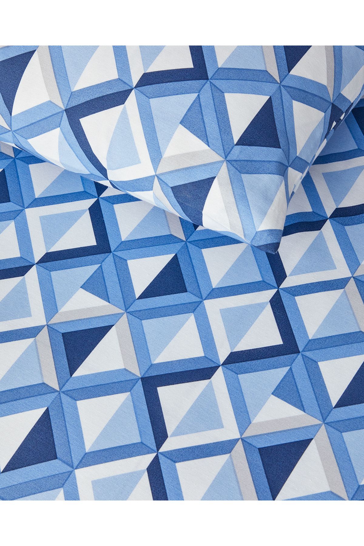 Mini Argyle Çift Kişilik Nevresim Takımı Mavi