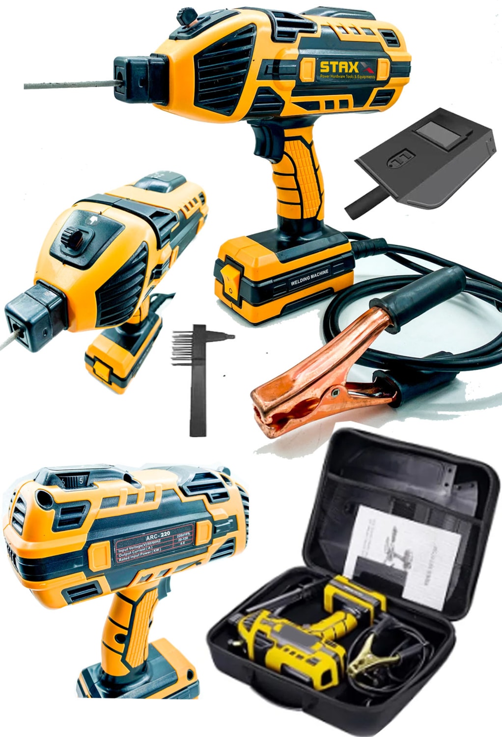 Hand Welder HW-220A Yeni Nesil Tabanca Kaynak Makinası Invertör Elektrot Kaynak Makinesi Seti