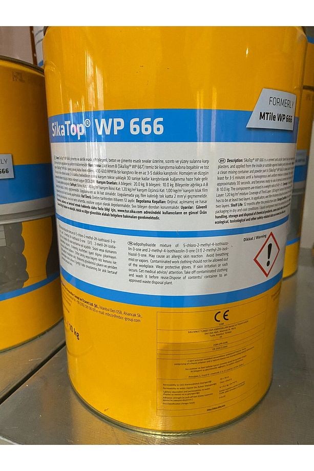Top WP 666 Çimento ve Akrilik Esaslı, Tam Esnek Su Yalıtım Malzemesi 30Kg(20+10)