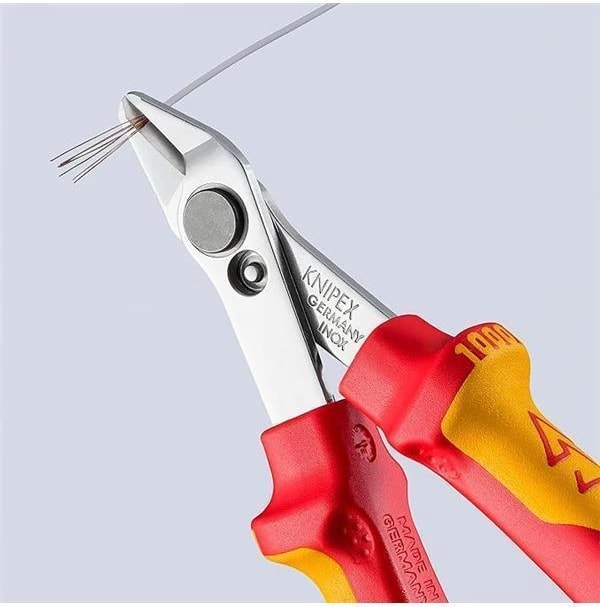 Knipex Electronic Super Knips® Vde Yalıtımlı ve Çok Bileşenli Kapaklar, Vde-Testli 125 mm (Sb