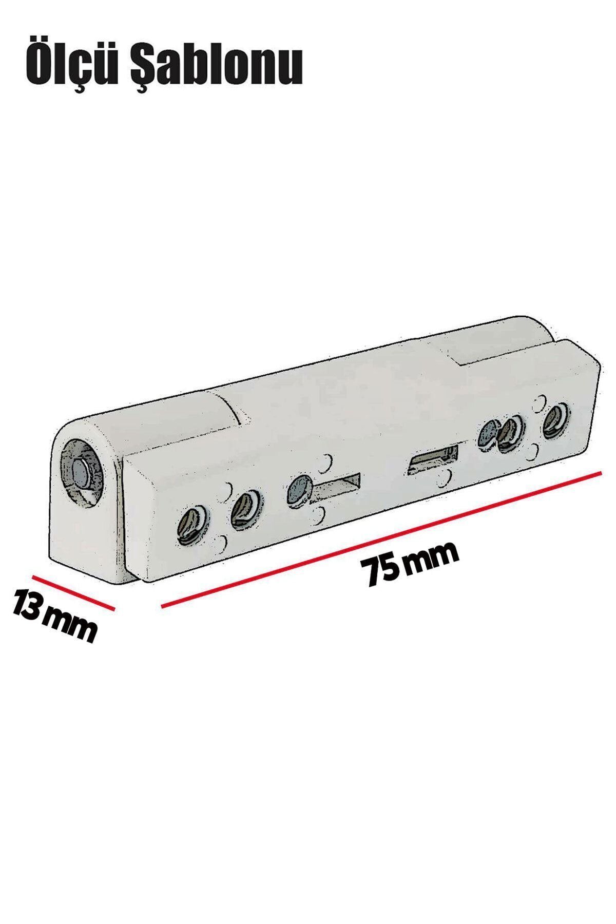 BADEM10 Pvc Pimapen Pencere Menteşesi Metal 75 Mm Açık Kahverengi - Mobilya Menteşeleri