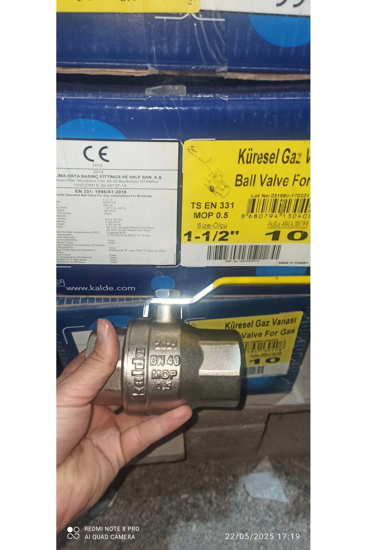 11/2" Doğalgaz Vanası