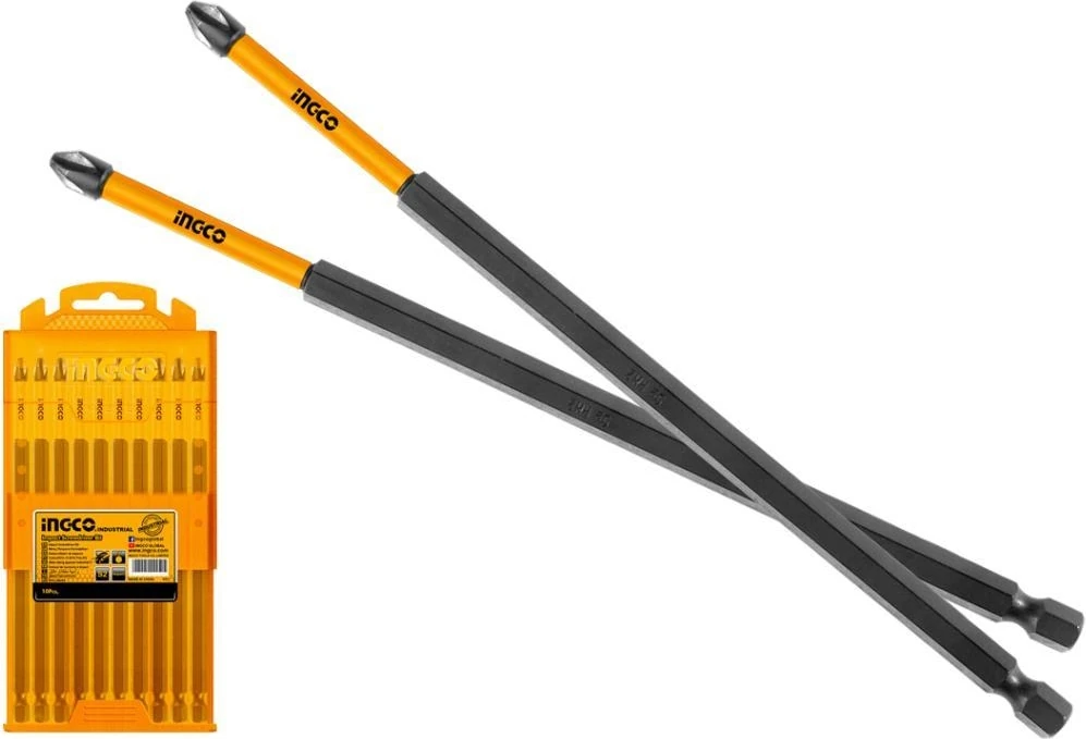 10'lu Darbeli Uzun Yıldız Tornavida Ucu Seti 250MM