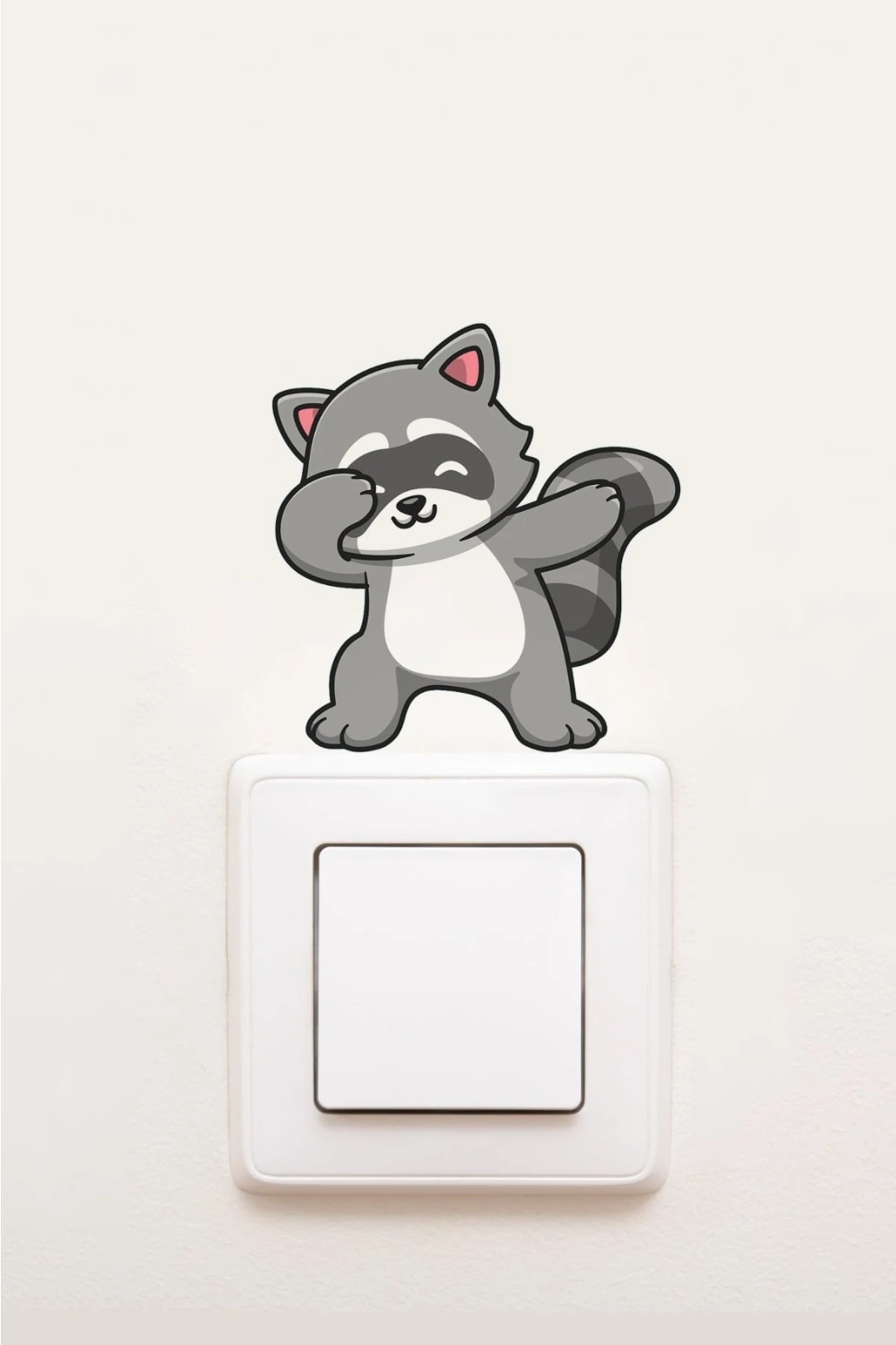 Priz- Dans Eden Rakun Çocuk Odası Stickerı