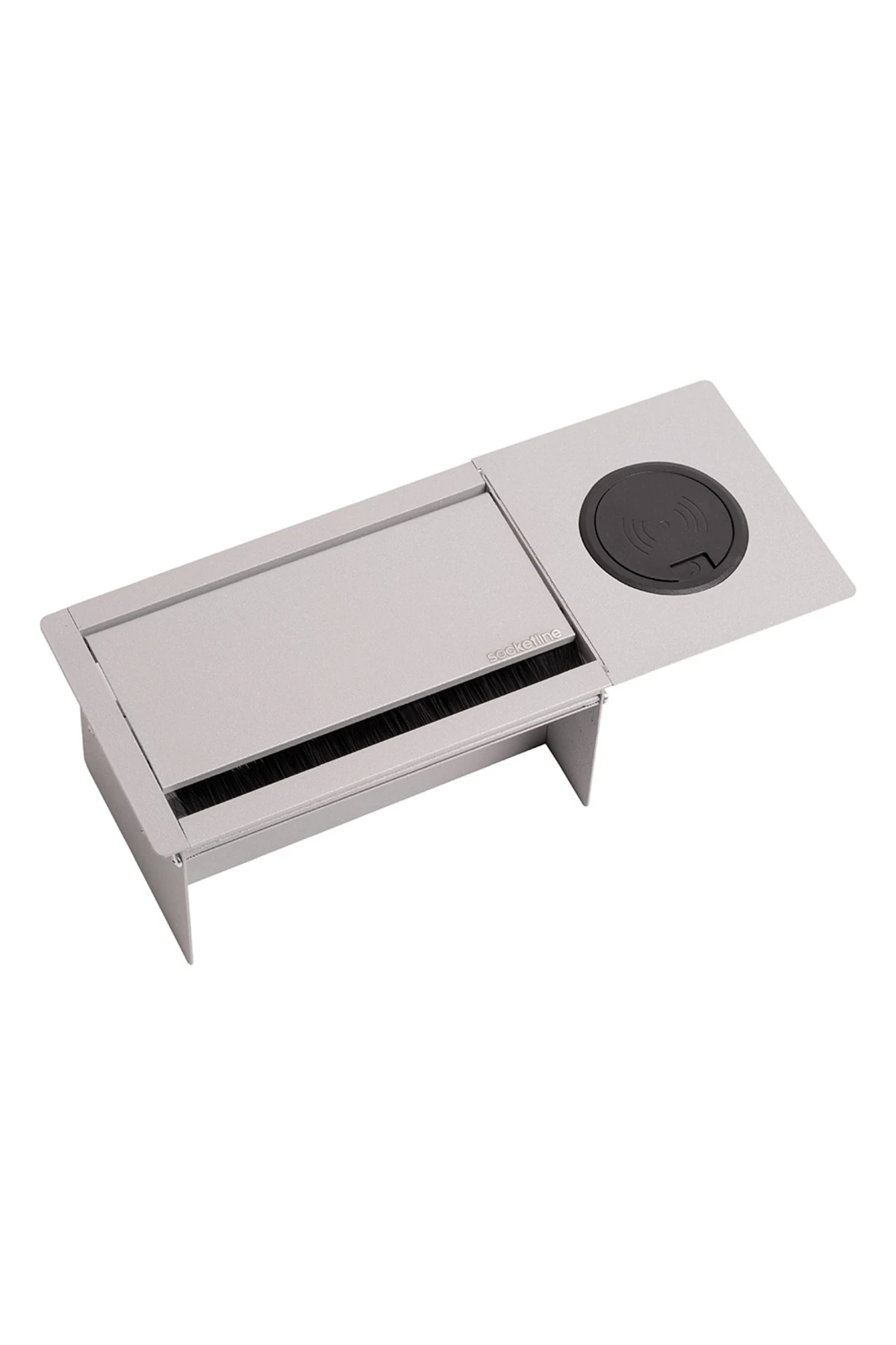 Vega Wireless Serisi Temassız Şarjlı Masa Prizi Gri