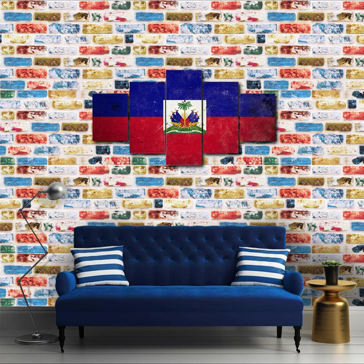 5 Adet (2,5m2) x Tuğla Desenli 3 Boyutlu Renkli Strafor Köpük Duvar Kaplama Paneli (BR-519)