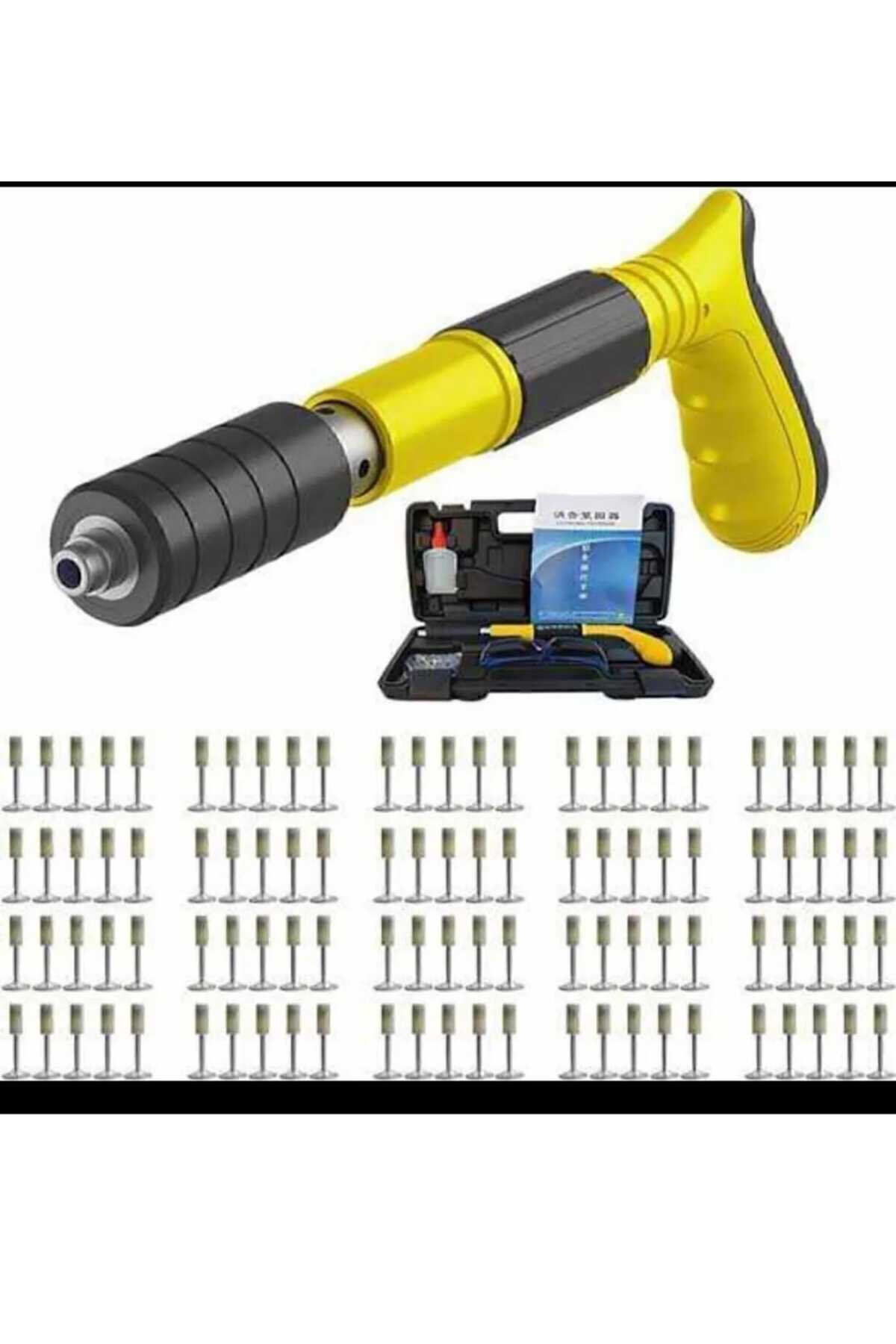 Mekanik Çivi Tabancası Beton Ve Çelik Çivi Tabancası Zımba Perçin Tabancası 25 Adet Çivi Hediye
