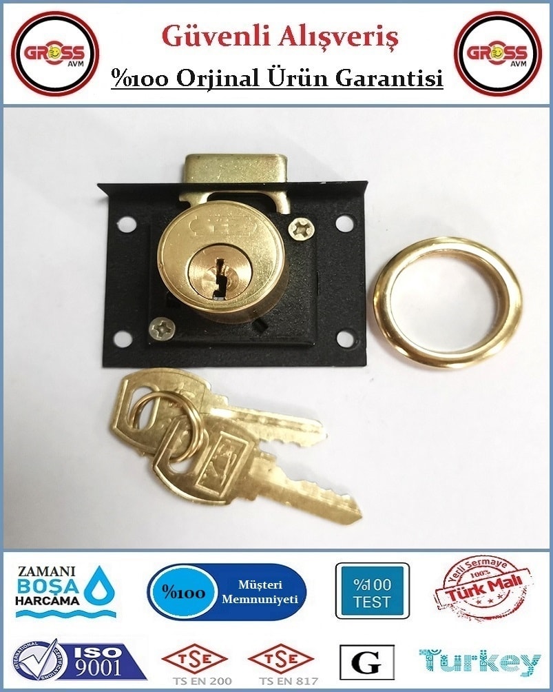 Drawer Lock Çekmece Kilidi 303 - Siyah