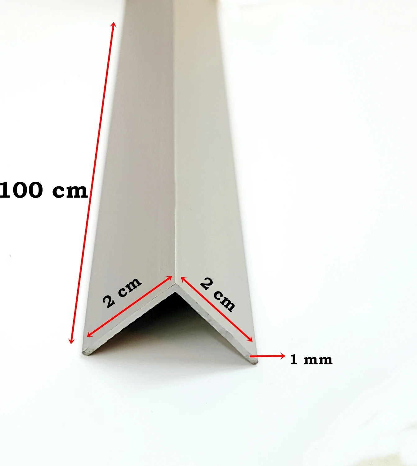 Alüminyum Köşe Profili Alüminyum Köşebent L Profil 2 cm x 2 cm x 100 cm