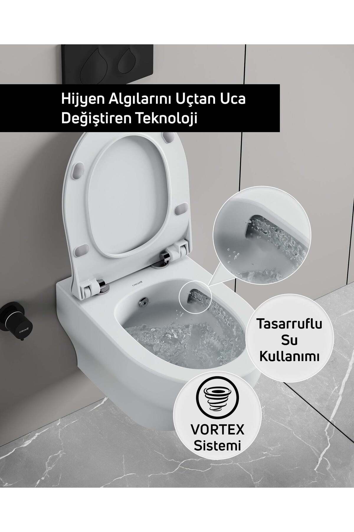 Ness Vortex Asma Klozet ve Kapak Seti