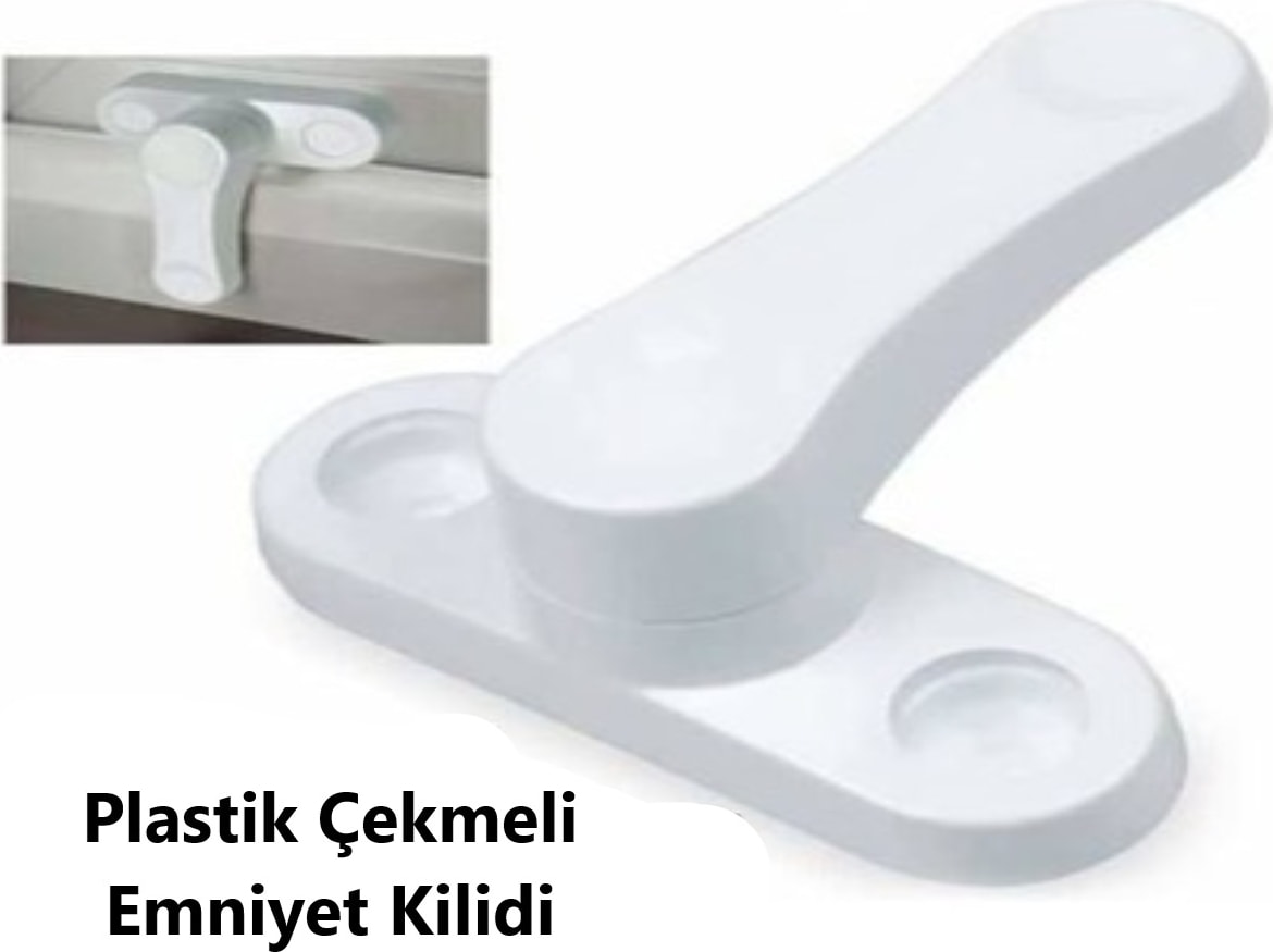 Pvc Çekmeli Kapı Pencere Emniyet Kilidi Pimapen Ev Çocuk Bebek Güvenlik Kilidi 2 Adet