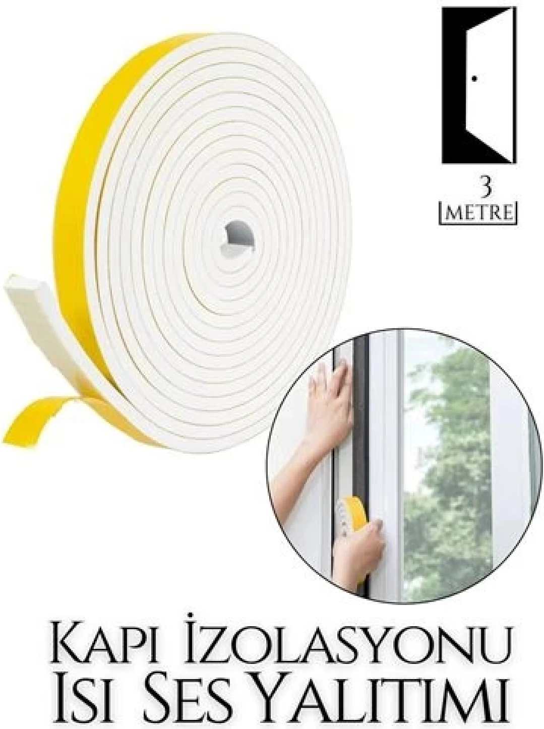 Modacar Kapılar Için 4 Mevsim 3 Metre Ses Isı Yalıtım Sünger Bant