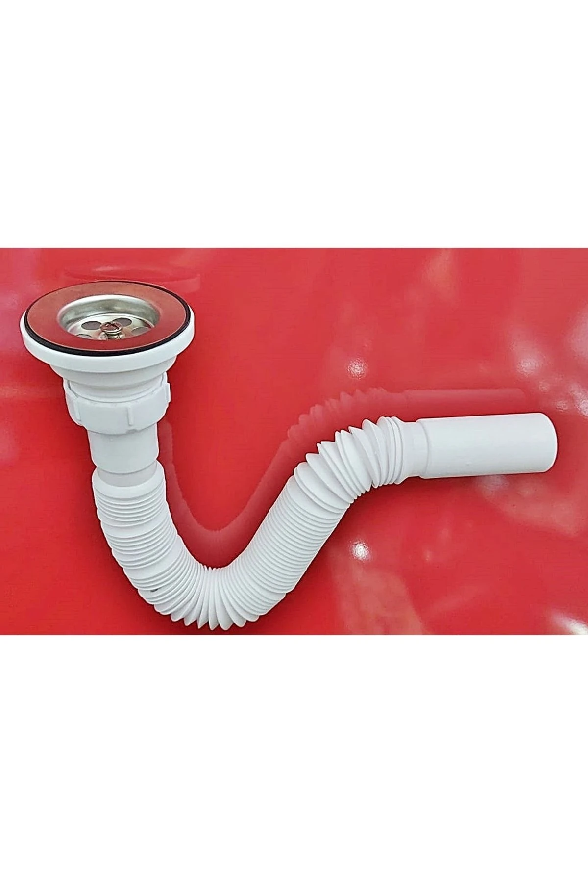 Yt55 Ekstra Körüklü Lavabo Evye Gider Sifonu- Paslanmaz Süzgeç Ve Vidalı