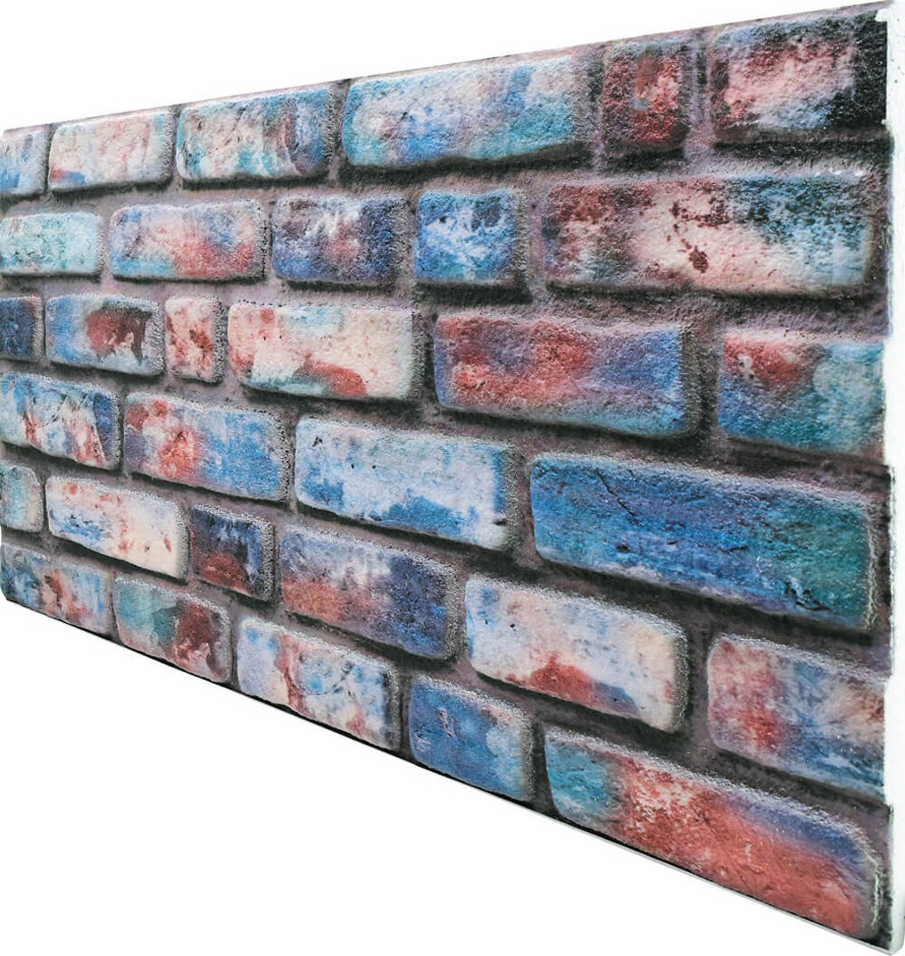 5 Adet (2,5m2) x Tuğla Desenli 3 Boyutlu Renkli Strafor Köpük Duvar Kaplama Paneli (BR-548)