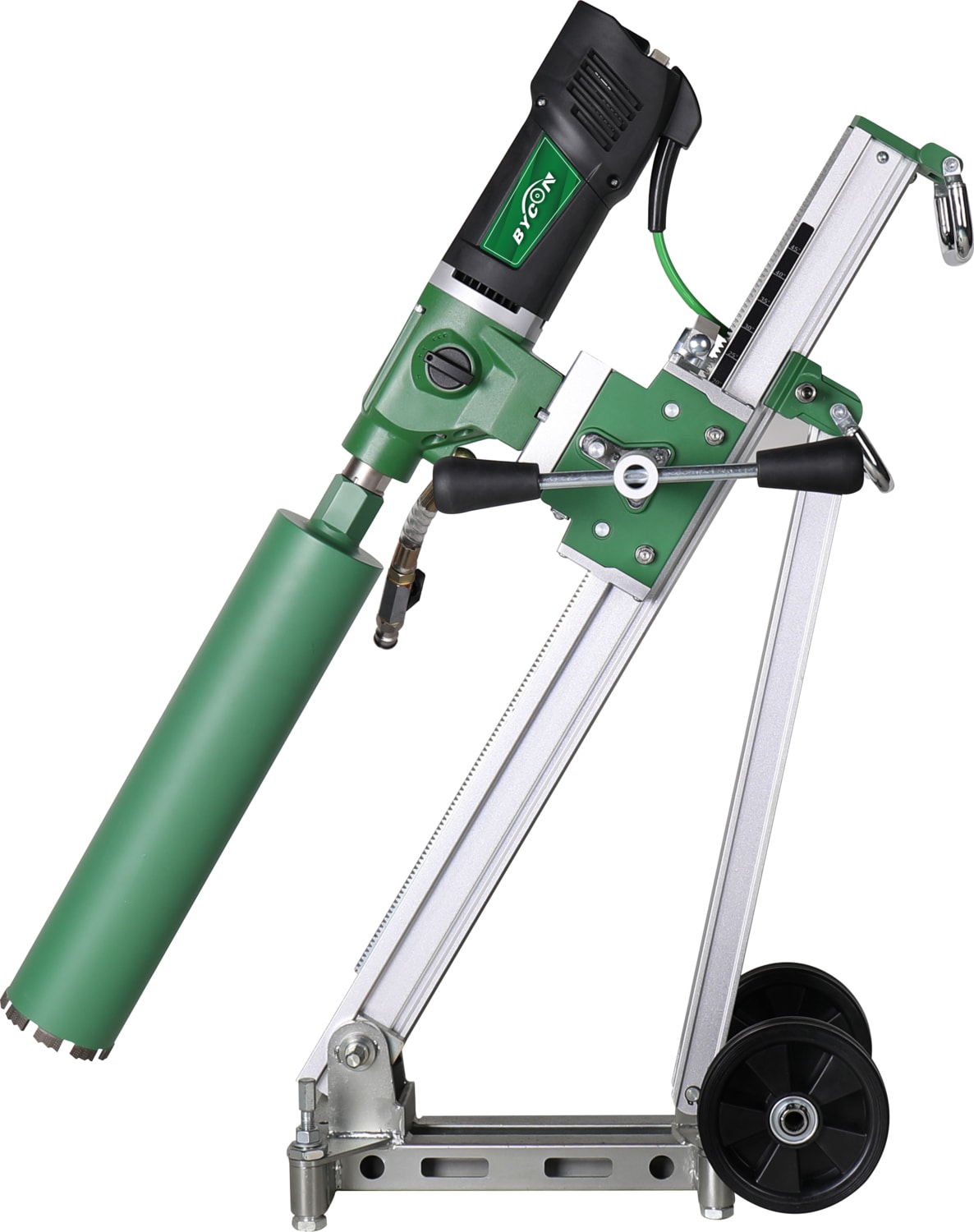 Kömürsüz Motorlu Açılı Sehpalı Karot Seti – 252 mm Delme Kapasiteli