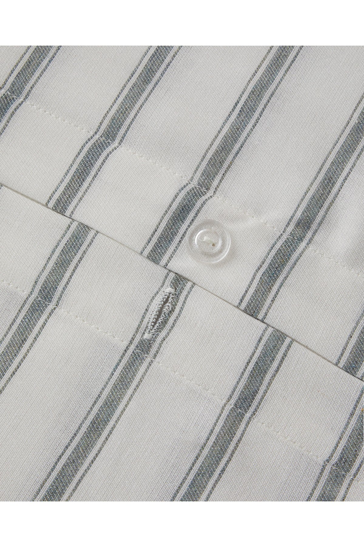 Pure Stripe İpliği Boyalı Çift Kişilik Nevresim Takımı 200x220 cm Yeşil