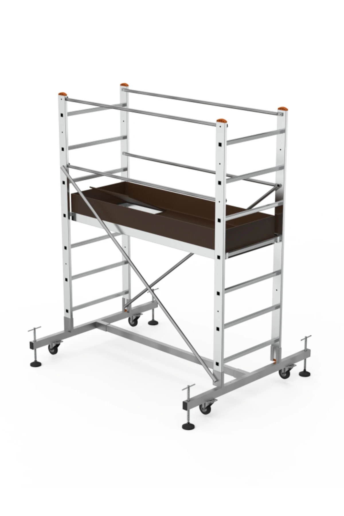 Çok Amaçlı Alüminyum Çalışma Platform 2 Metre Iskele Merdiven