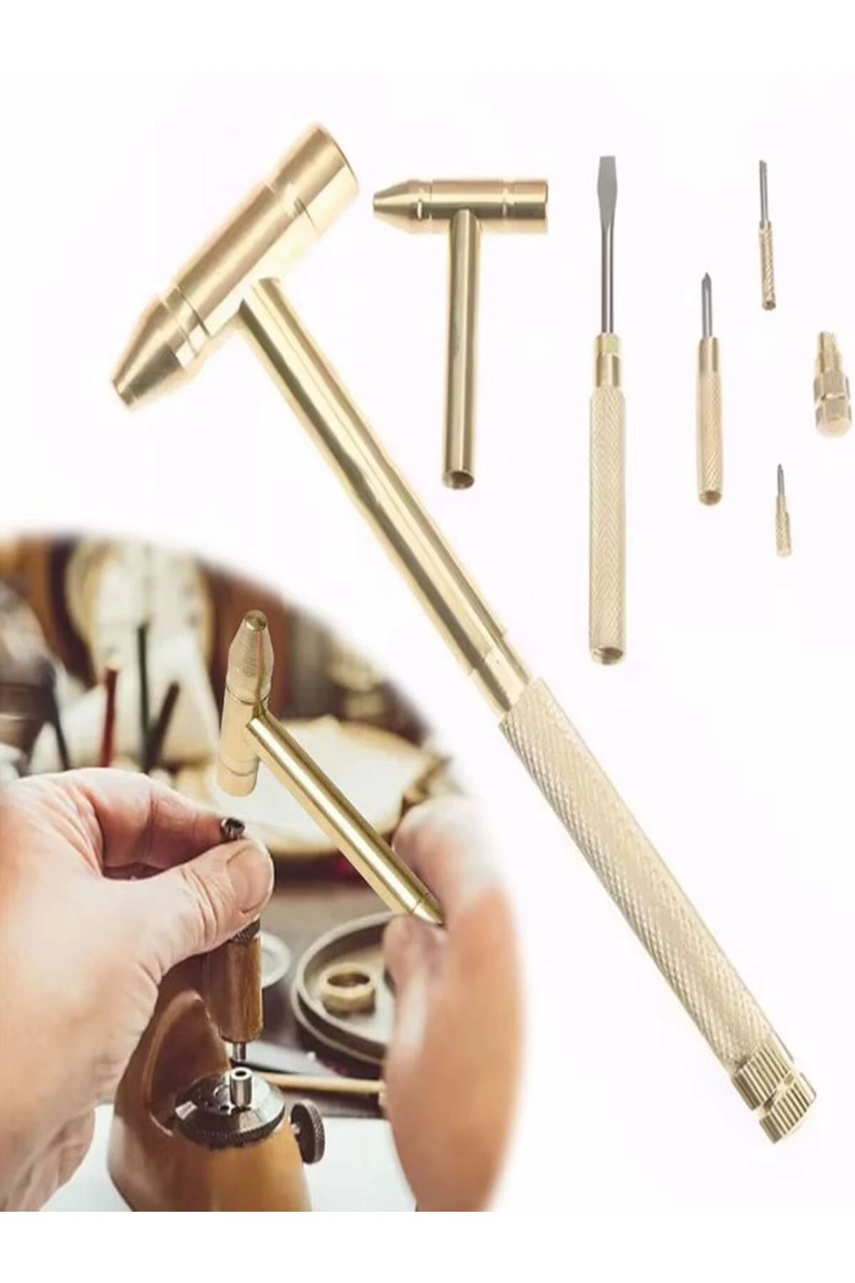 5in1 Çok İşlevli Mini Çekiç Tornavida Ev Onarım Araçları seti