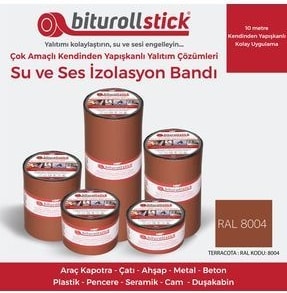 OZKUVVET 1 mm 30 cm Kırmızı 10MT. - Yapışkanlı Su Yalıtımı ve Ses Yalıtım Bandı