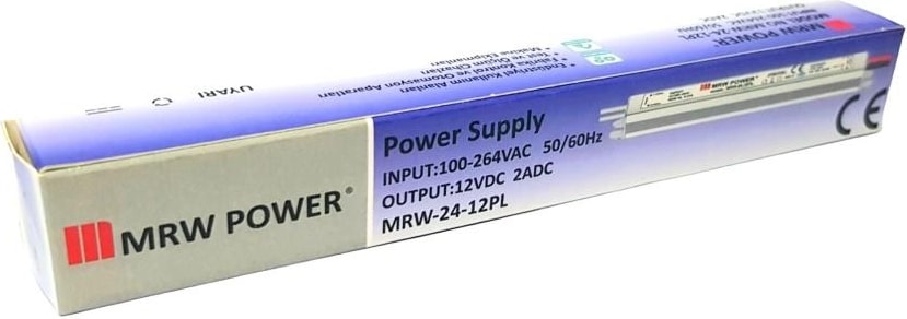 12V 2A Metal Kasa Slim Ince Adaptör MRW-24-12PL