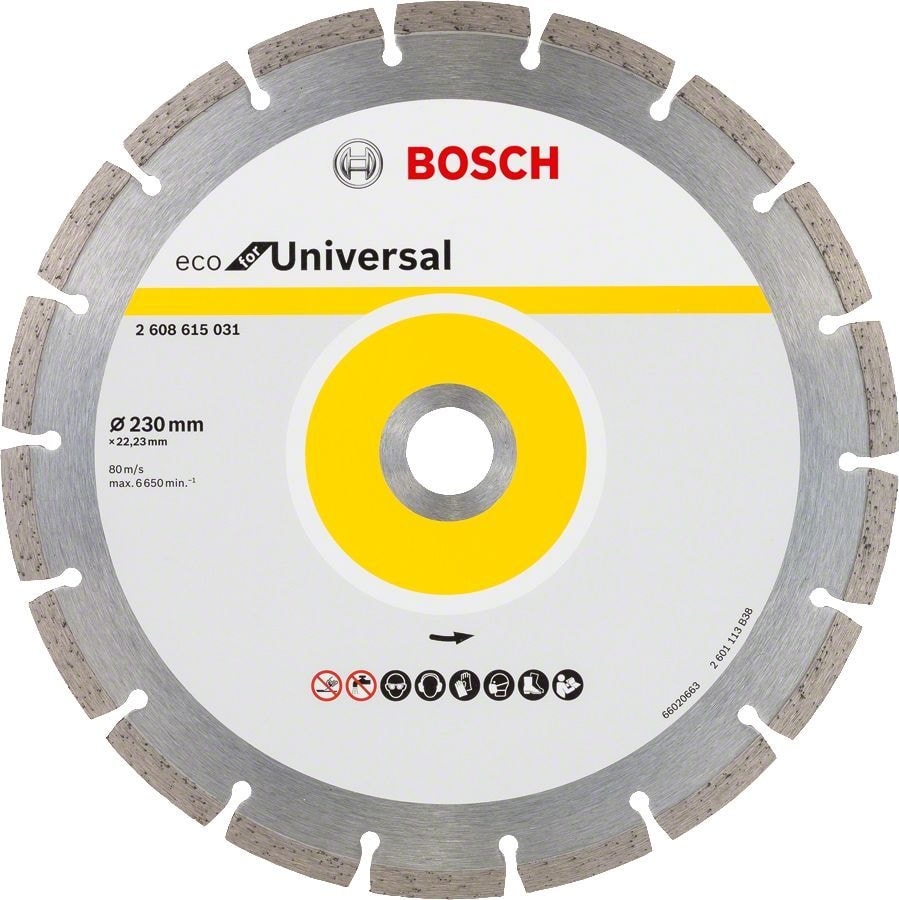 BOSCH - Ekonomik Seri 9+1 Genel Yapı Malzemeleri Için Elmas Kesme Diski 230 mm