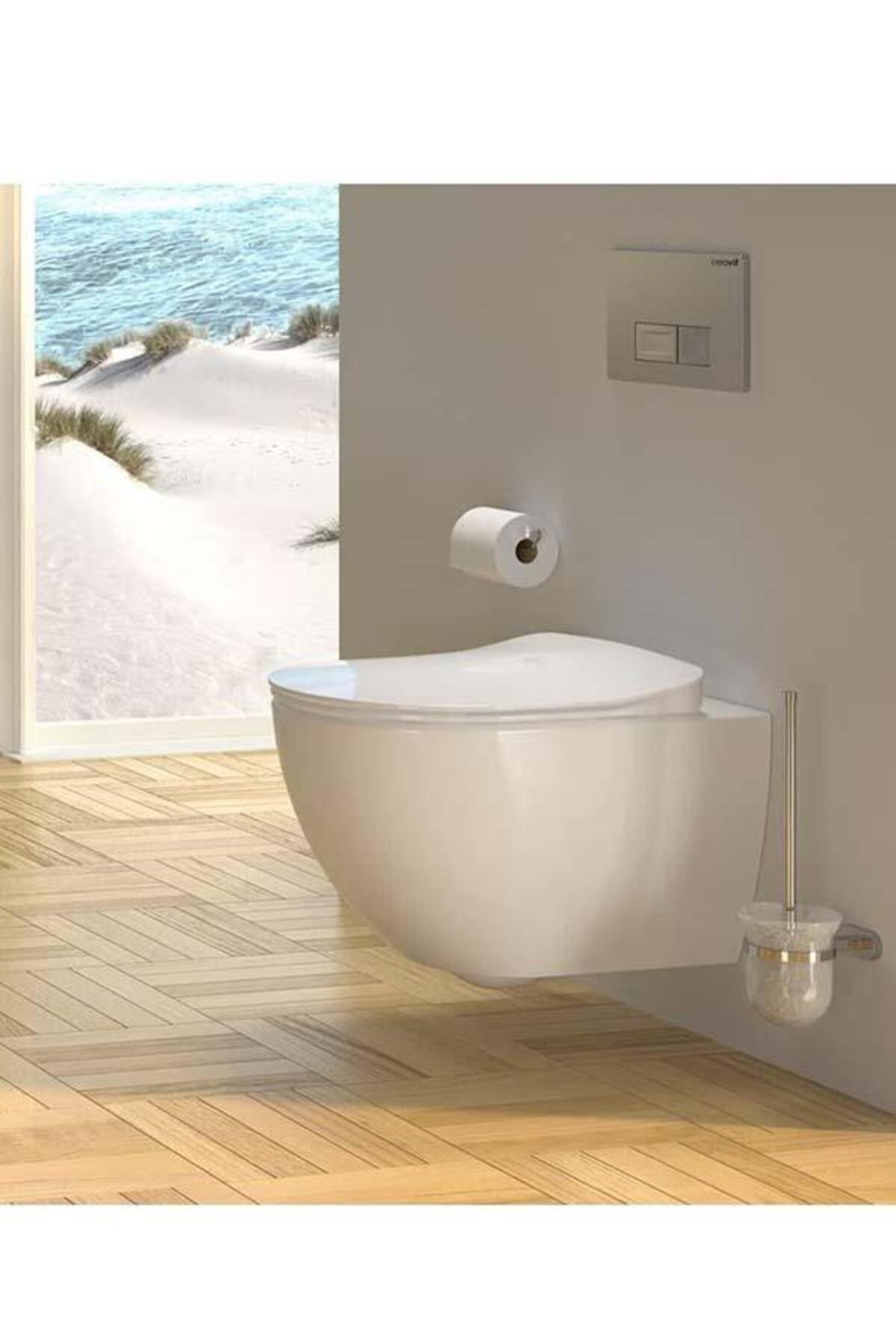 FE322 Free Asma Klozet Rim-Off Siyah Mat + Duck Y.K Siyah Mat Kapak