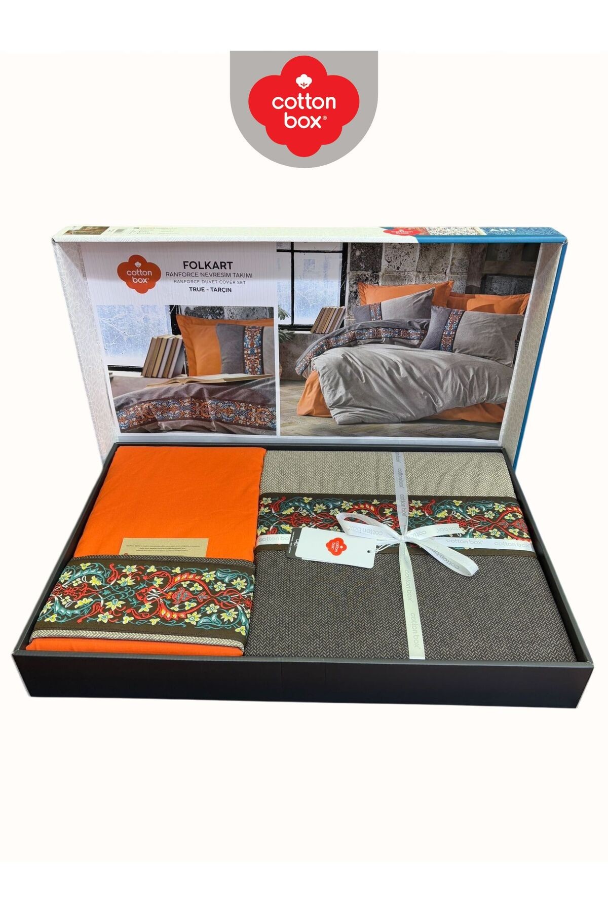FOLKART TRUE TARÇIN Ranforce Çift Kişilik Nevresim Takımı %100 Pamuk