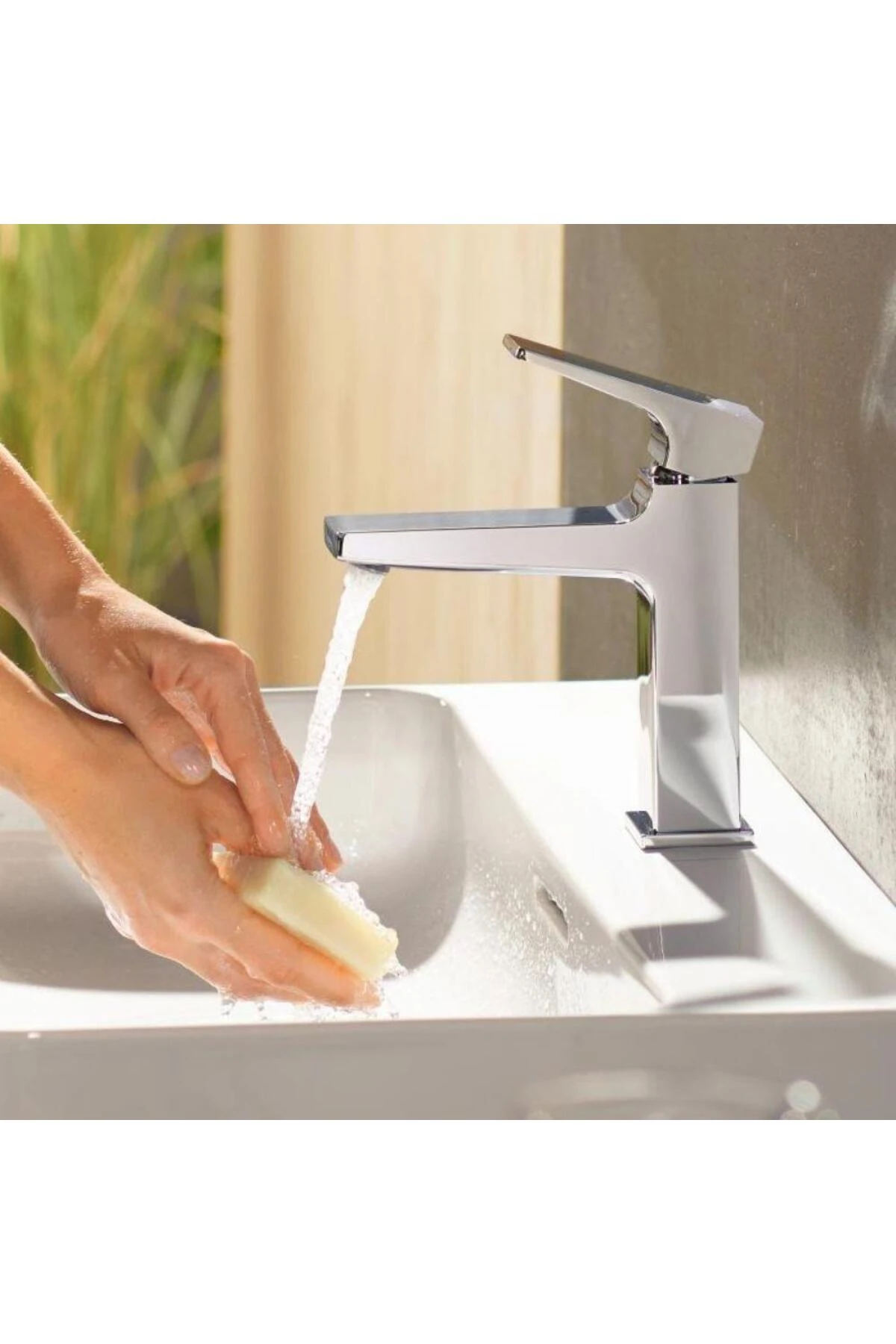 Metropol Tek Kollu Lavabo Bataryası Krom 110 Kumandalı Ve Loop Volan Ile