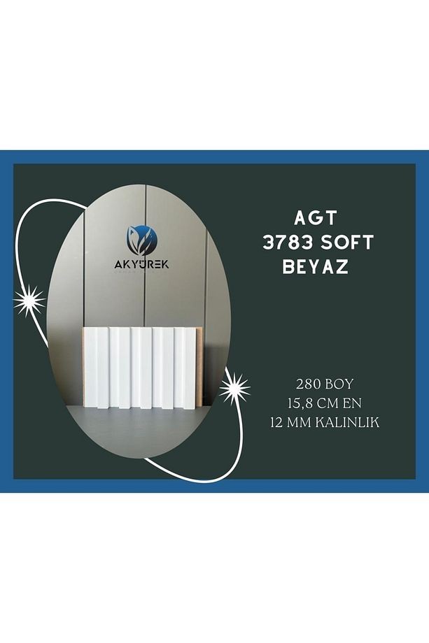 Akyürek Agt Lb 3783 Soft Beyaz Dekor Profi?l Duvar Kaplama Duvar Panel Lambri?
