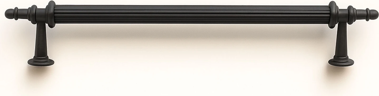 Ovacık Çizgili Mat Siyah 320 mm Metal Çekmece Dolap Kulpu Modern Tasarım Şık Mobilya Aksesuarı