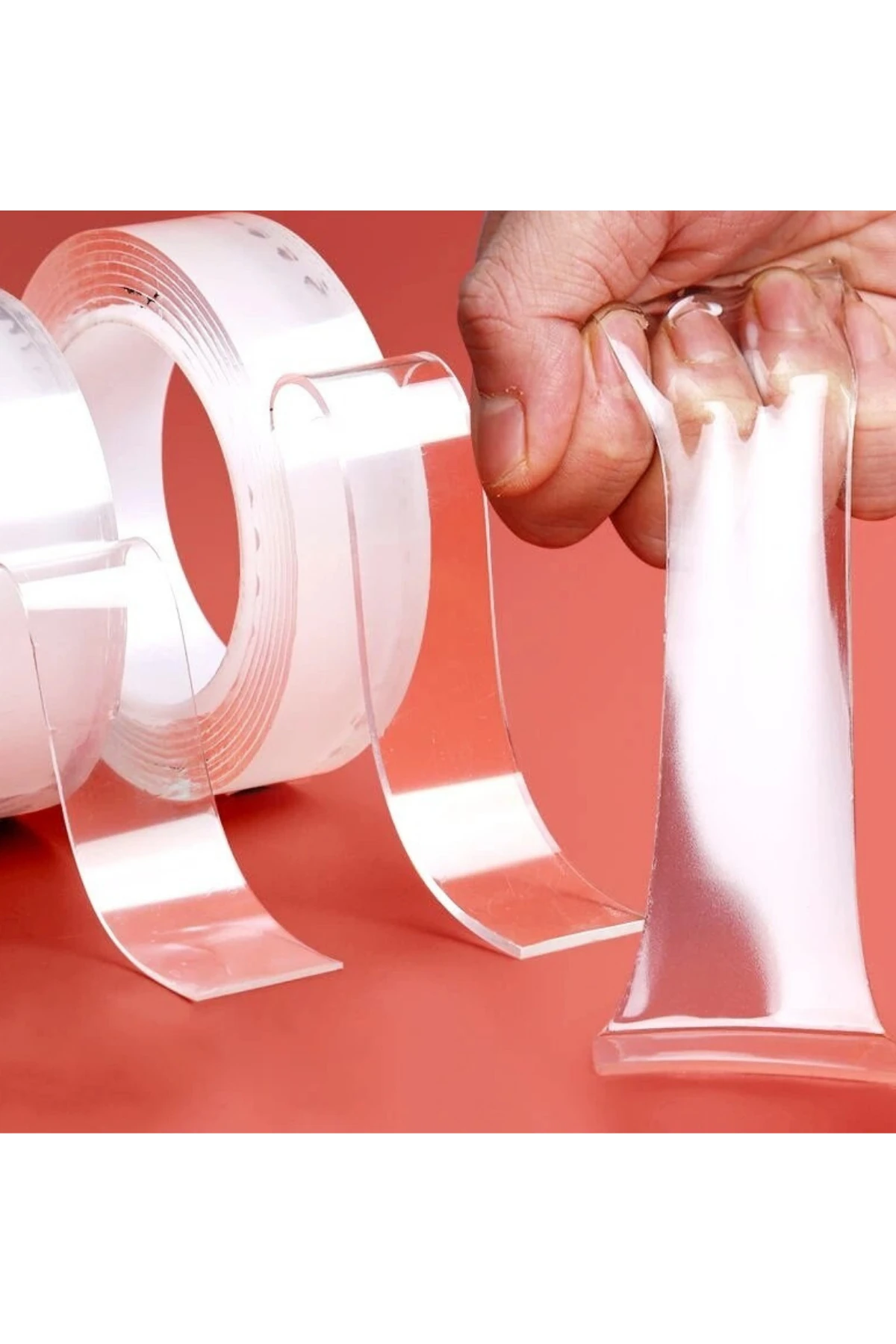 Çift Taraflı Silikonlu 2 Metre Şeffaf Bant Su Geçirmez Süper Güçlü Montaj Band Akrilik