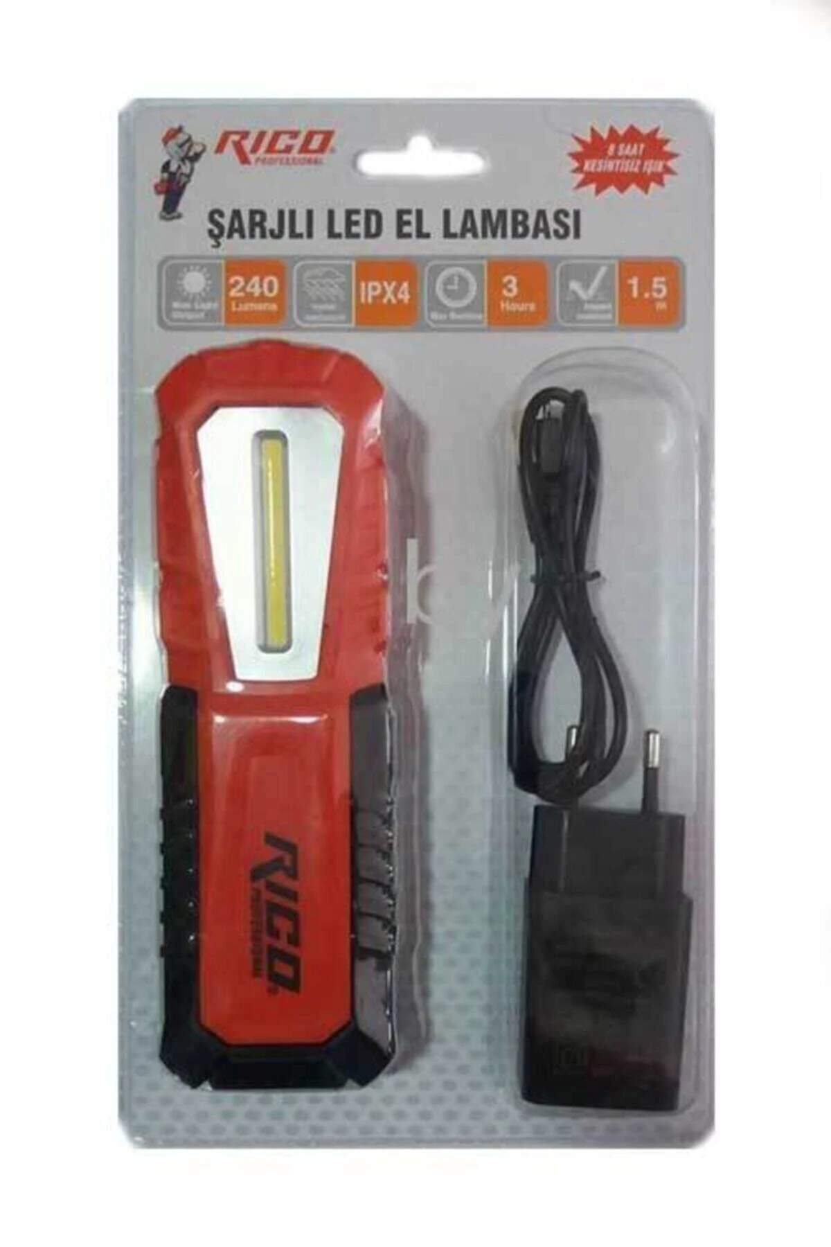 Rıco Usb Şarjlı Led El Lambası Mıknatıslı Rc0037
