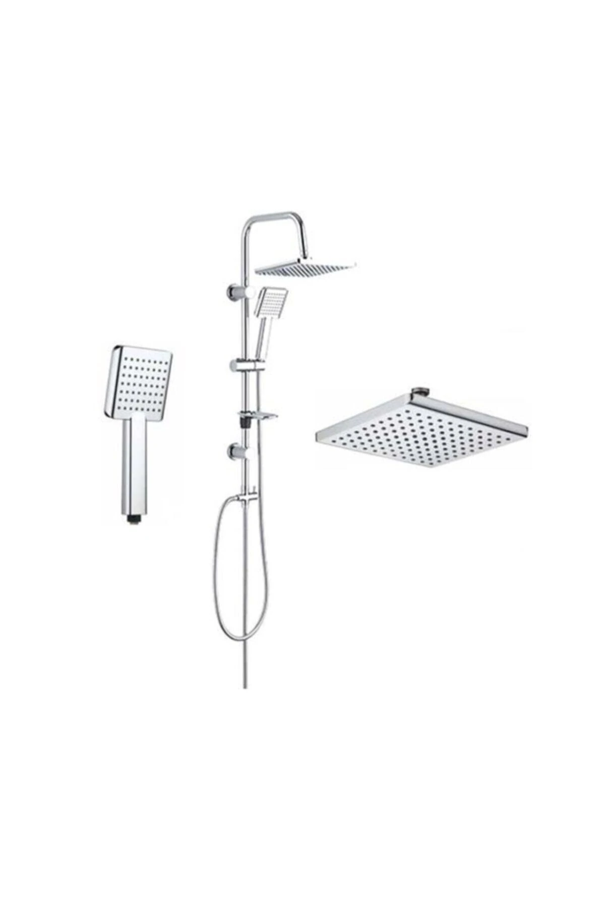 Rain Plus Tetra Sürgülü Banyo Duş Takımı Seti Paslanmaz Boru