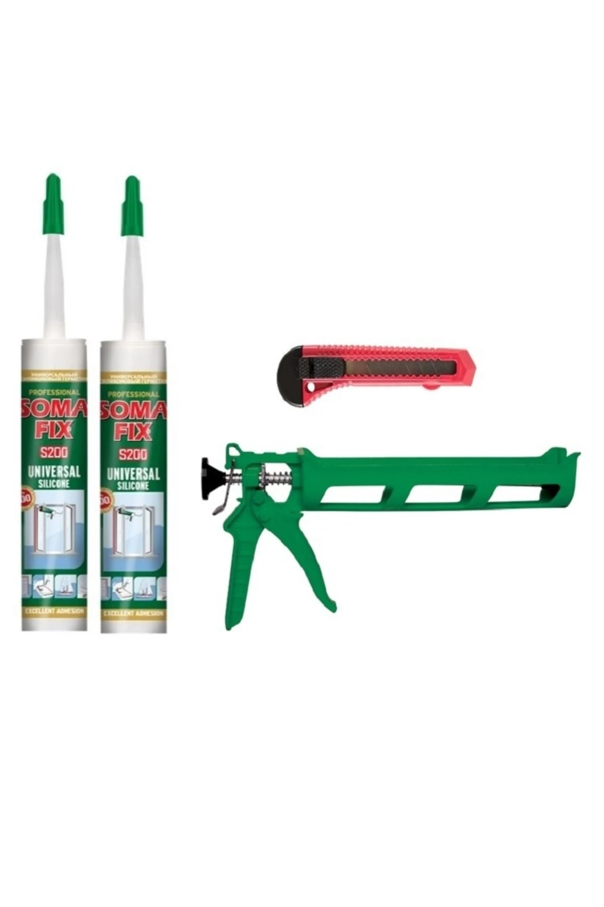 2 Adet Siyah Silikon Silikon Tabancası Falçata Seti