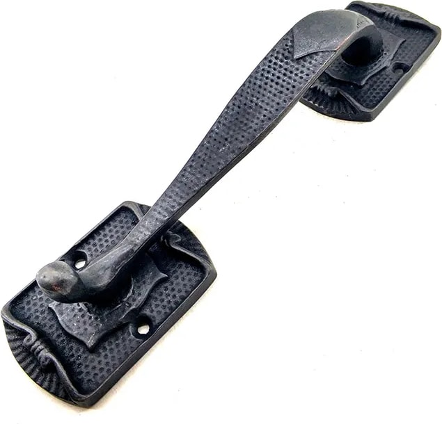 Antika Tarz Dekoratif Pirinç Ayak Tip Büyük Kapı Çekme Kolu - 220X50MM, Oksit