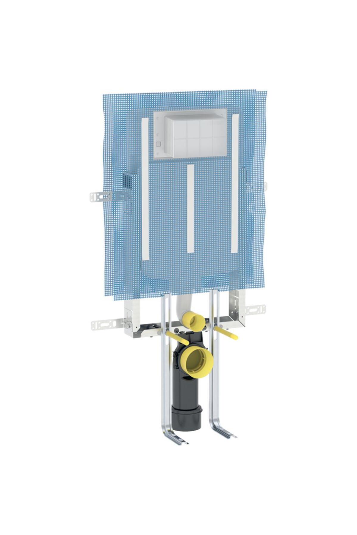 3'lü Gömme Rezervuar Seti 8 Cm - Parlak Krom