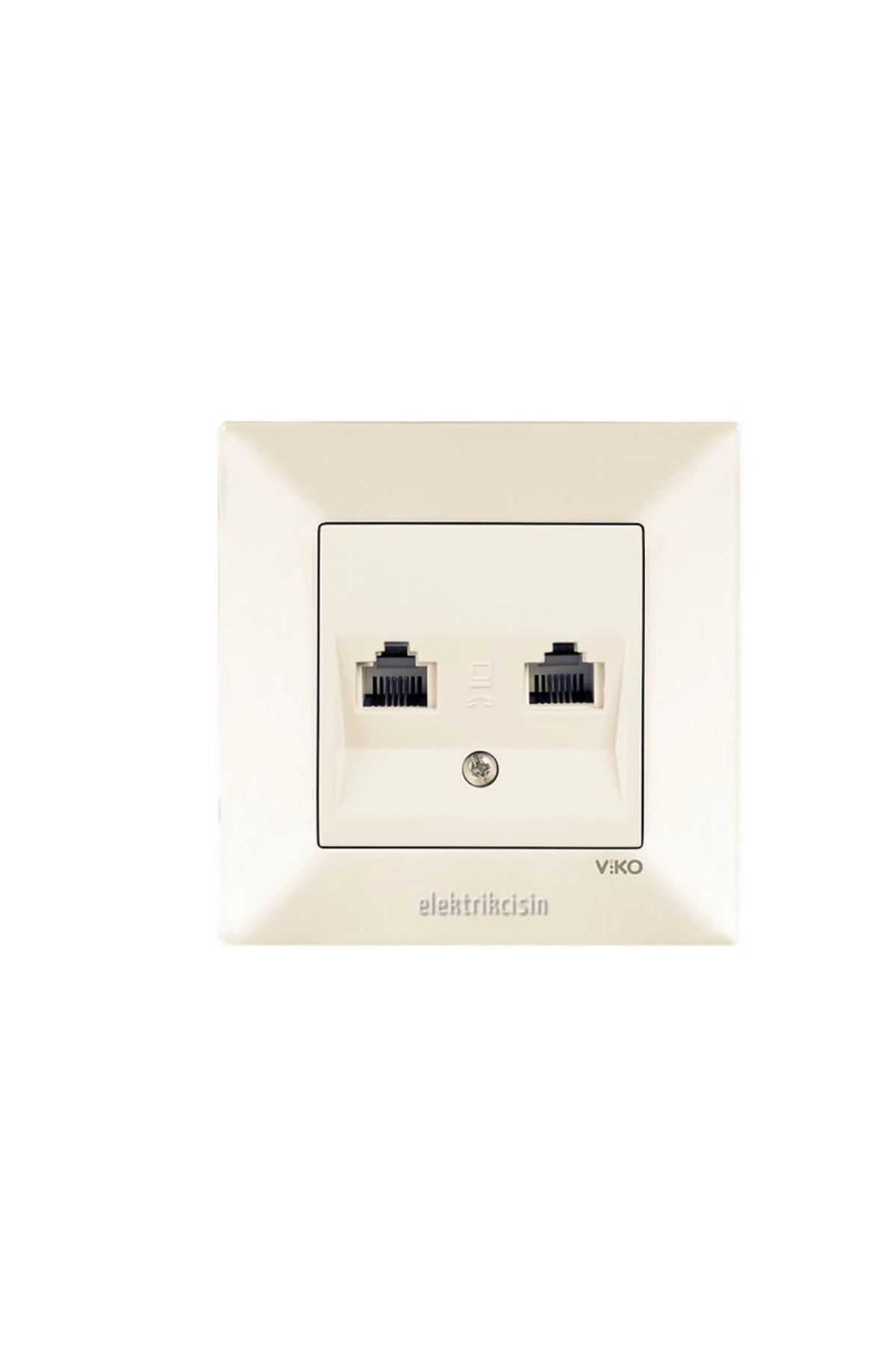 Meridian Krem Ikili Numaris Telefon Prizi (2*rj11) (çerçeve Dahil) 12 Adet