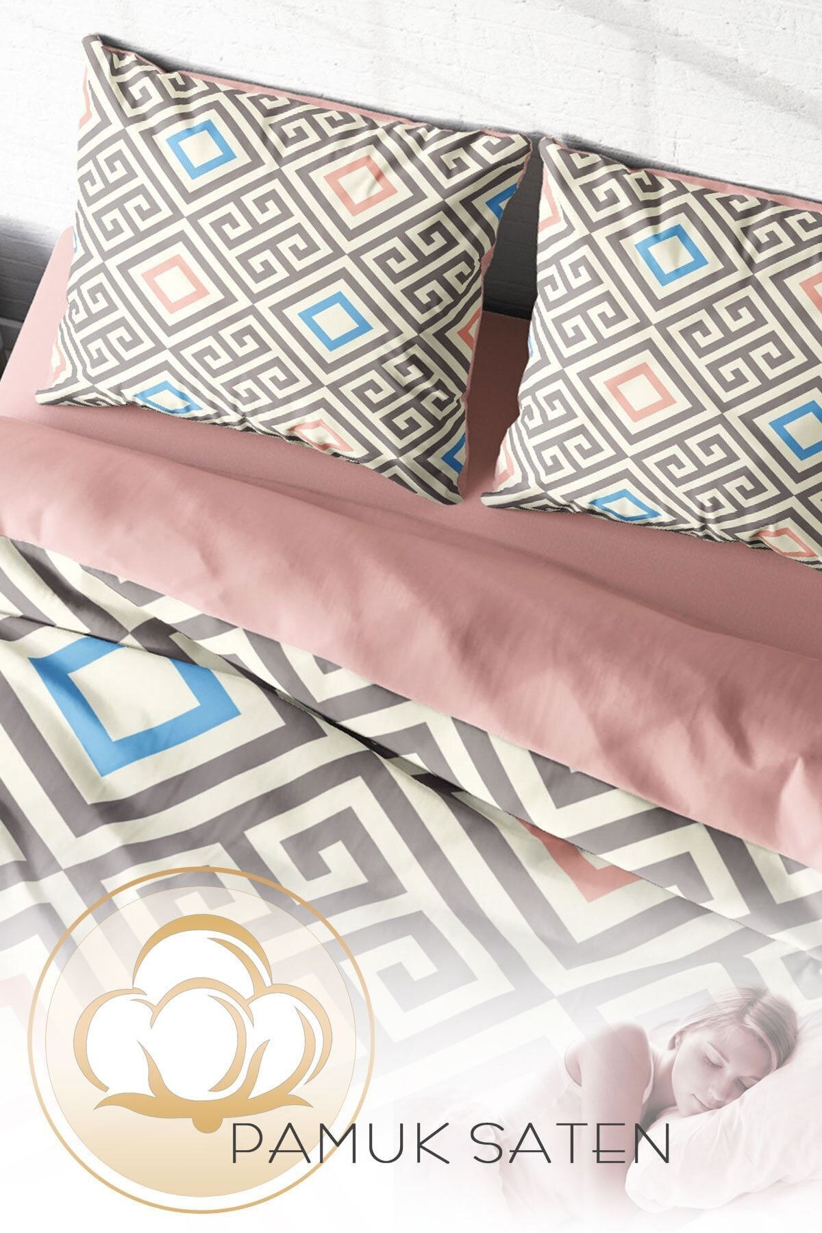 Geometric Modern Çift Kişilik Nevresim Takımı