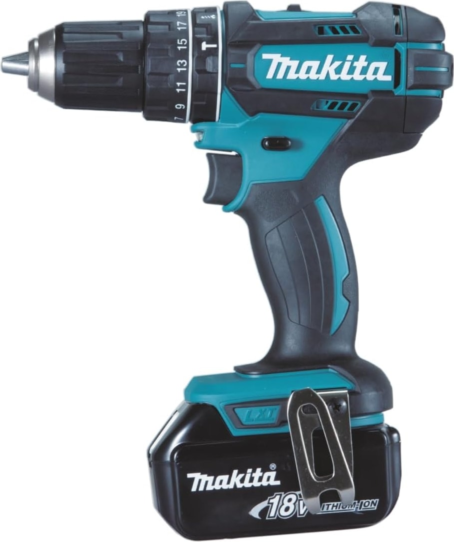 MAKİTA DHP482RFX9 Akülü Darbeli Matkap 18 V / 3,0 Ah, 2 Akü + Şarj Cihazı Alüminyum Çantada + 96 Parçalı Aksesuar Seti