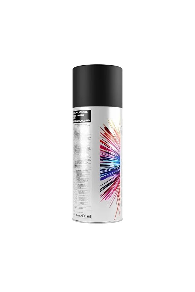 Sprey Boya Düz Renkler 0526 Mat Siyah 400 ml