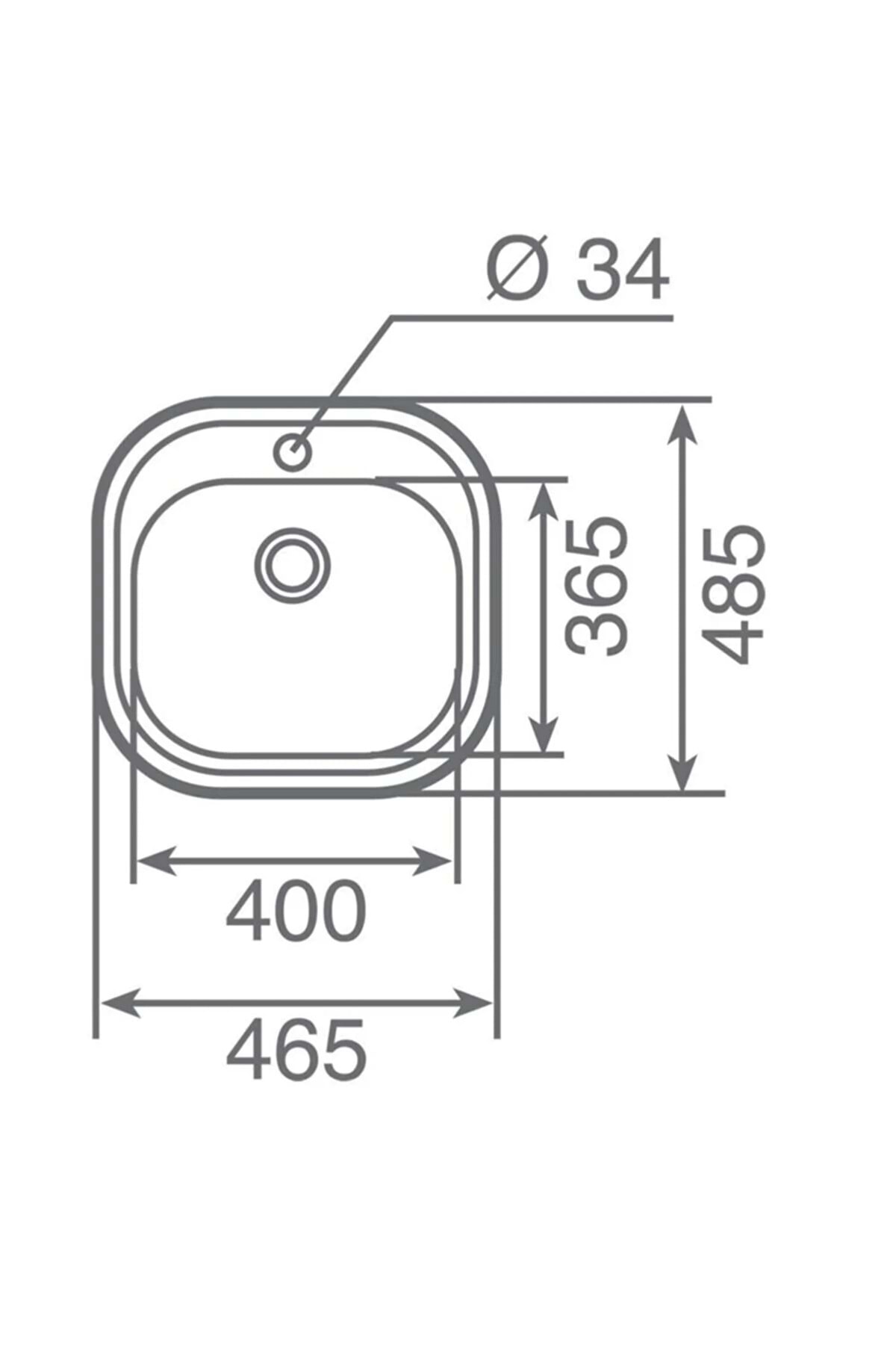 10107026- Stylo 1b Düz Çelik Eviye