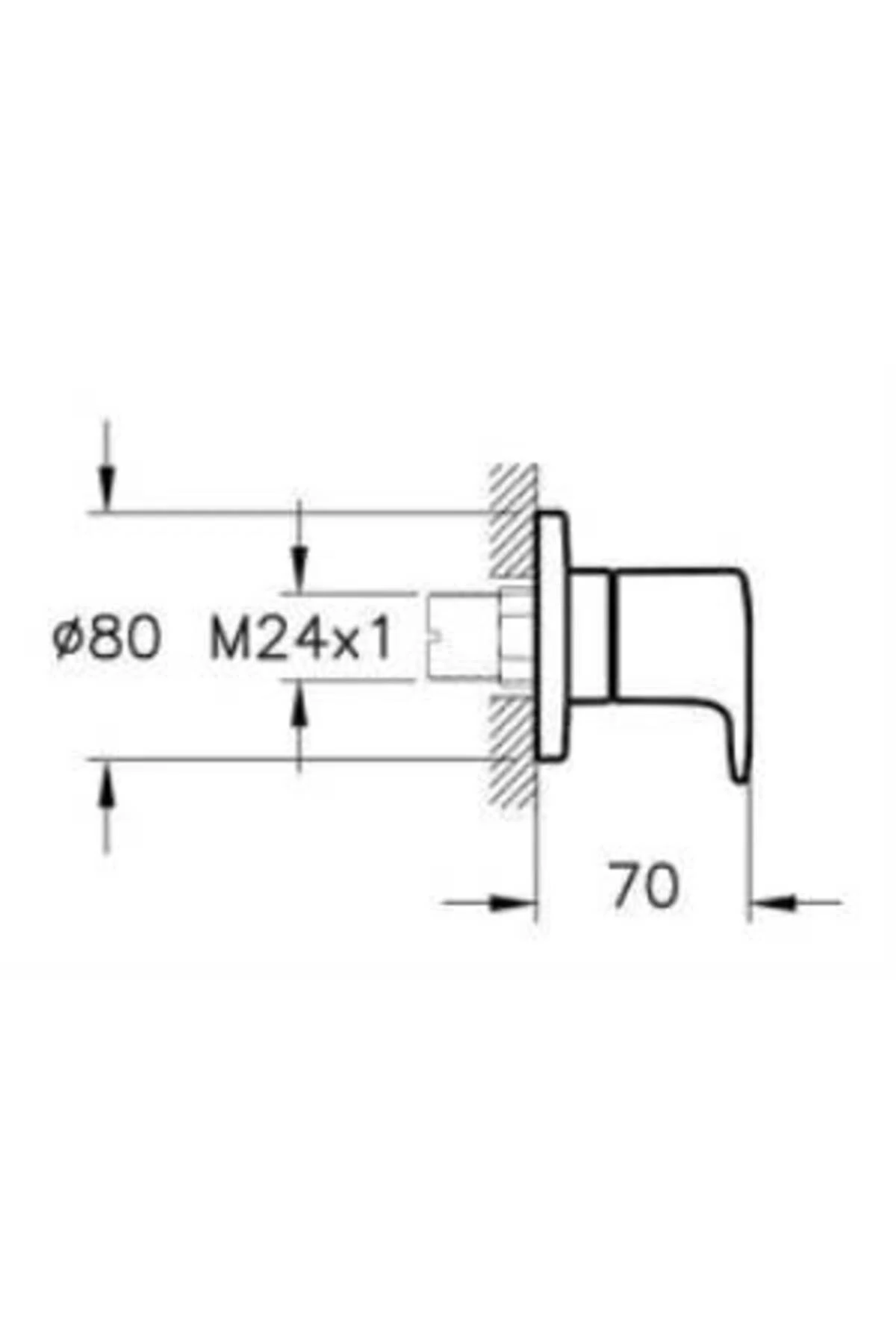 Stop Valf, Root Round, Ankastre (Sıva Üstü Grubu) Mat Siyah, A4273036