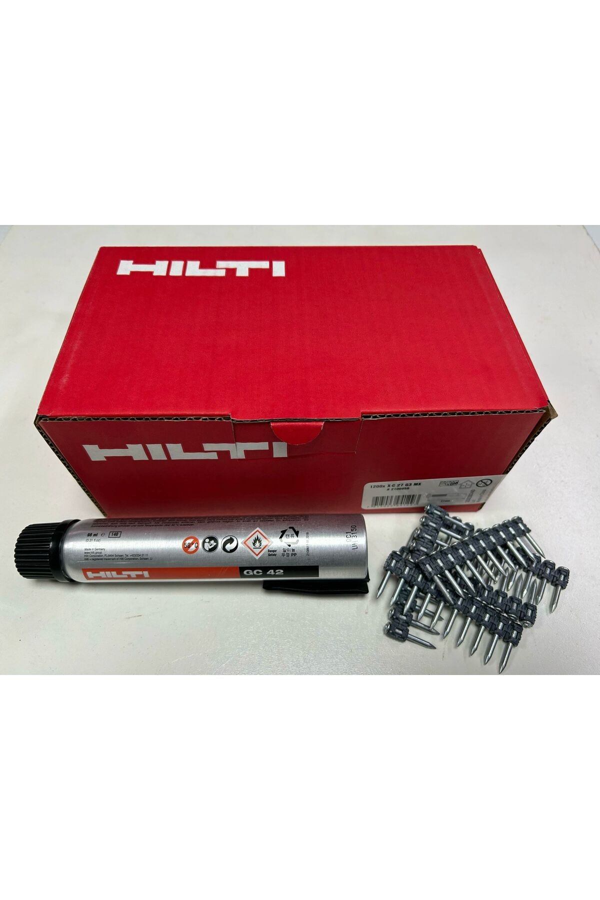HİLTİ ÇİVİ+GAZ 1200'LÜK YENİ TİP
