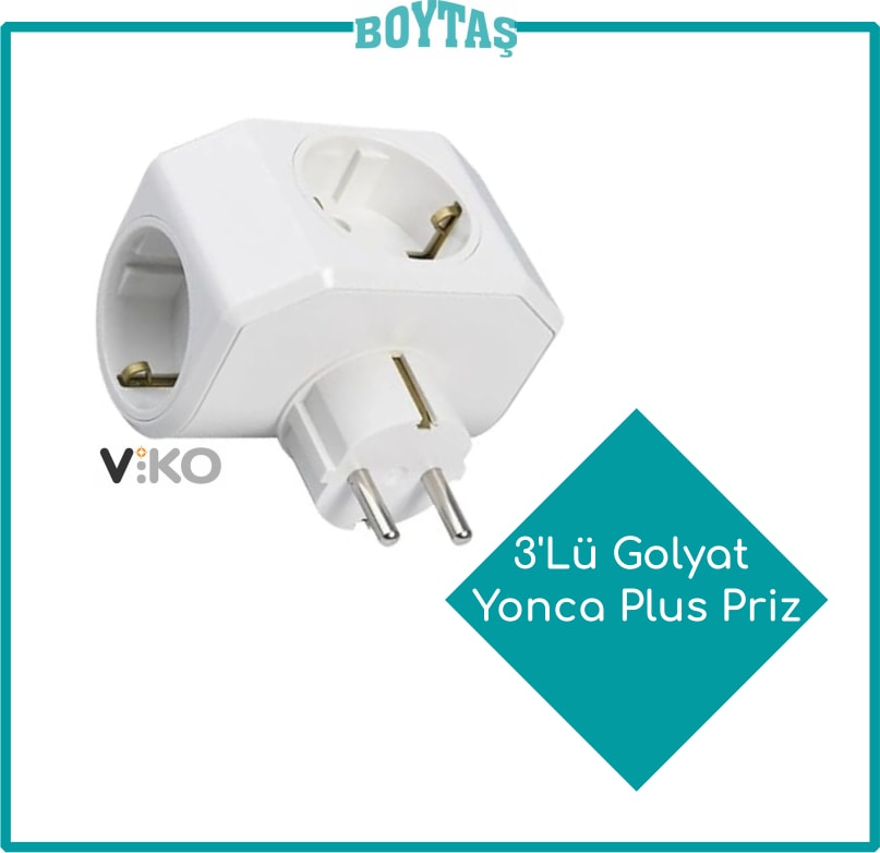 3'Lü Golyat Yonca Plus Priz(Topraklı)