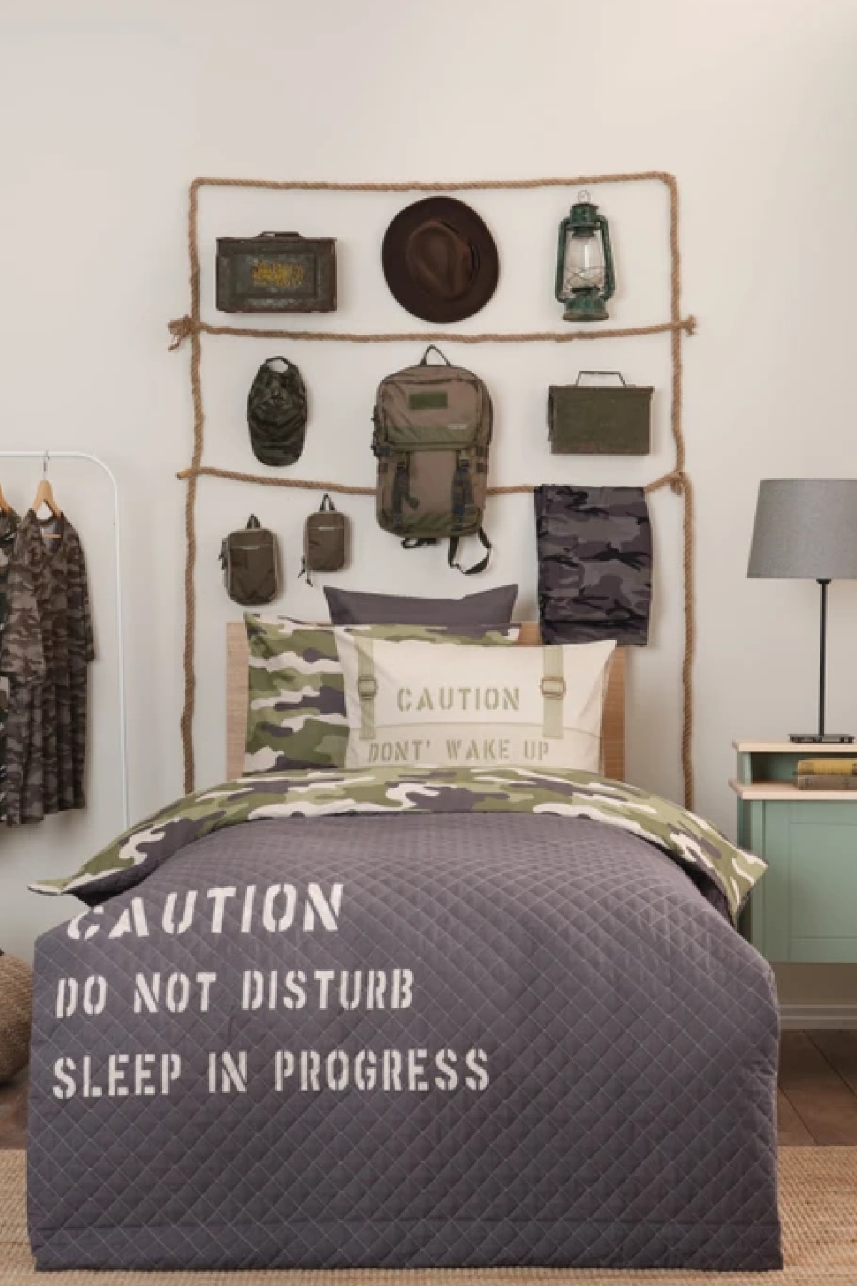 Camuflage %100 Pamuk Tek Kişilik Complete Takımı