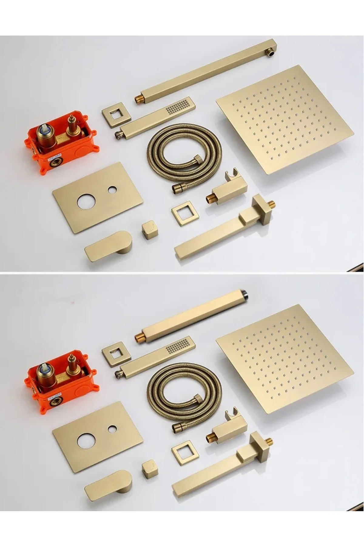 Banyo Duş Seti Ankastre Mat Gold Özel Seri Yeni Model 7 Yıl Garantili Ithal