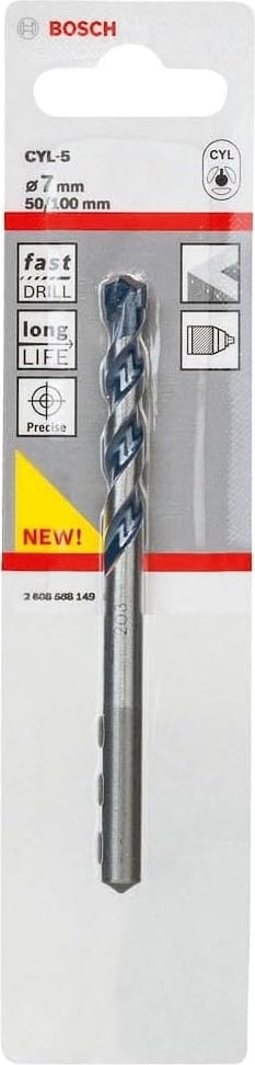 BOSCH Professional Accessories Cyl-5 Serısı, Blue Granıte Turbo Beton Matkap Ucu, 7*100 mm
